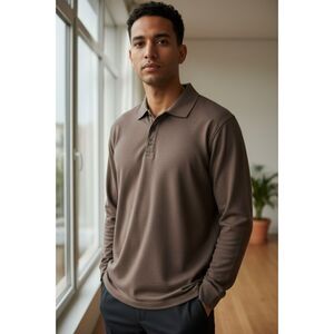 St John's Bay Shirt  Men's Size L Brown Super Soft Long Sleeve